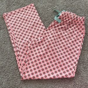 Lands End Pink & Teal Women’s PJ Bottoms w Drawstring 

Size M